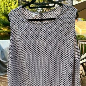 Talbots EUC Women's Sleeveless Top with Eyelet Trim Scalloped Hemline SIZE 3X